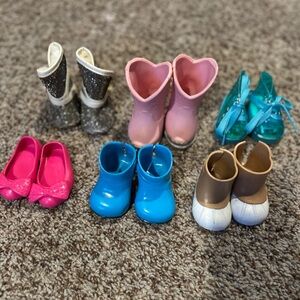 Bundle of 18” Doll Clothes and Accessories. “American Girl” size.